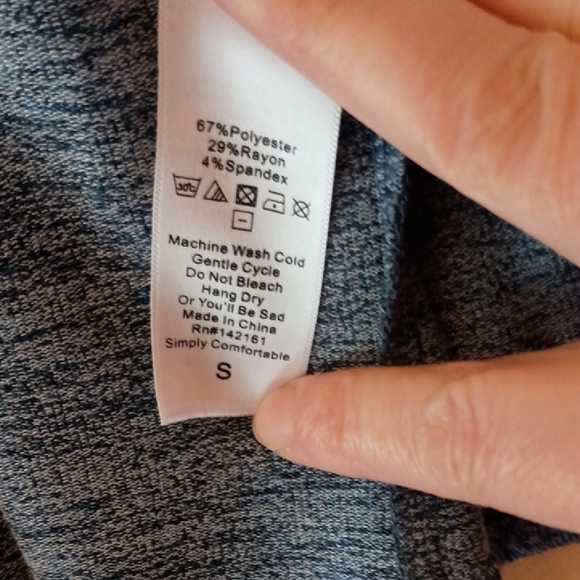 LuLaRoe Heathered Blue Draped Cardigan - Picture 3 of 6